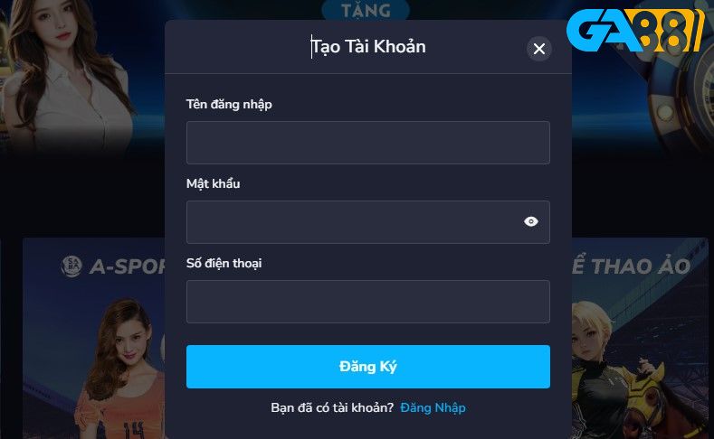 Đăng ký tài khoản RIK88